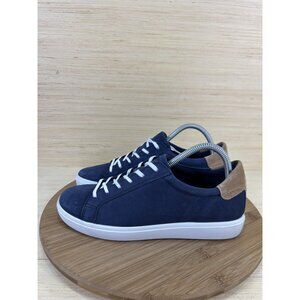 Ecco Soft Class Blue Nubuck Tan Athletic Casual Shoes Womens Size 39 US 8